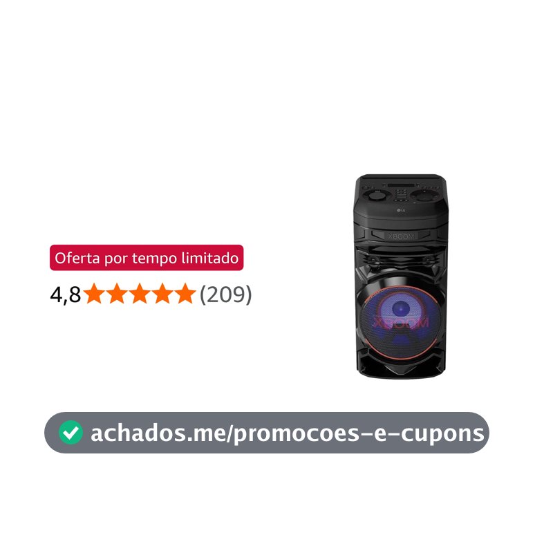 Caixa Acústica LG xboom RNC5, Bluetooth, DJ e Karaokê, 200W e Iluminação de Festa