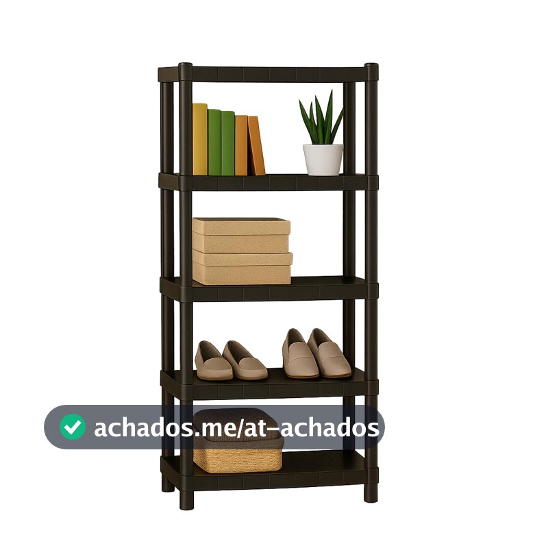 Estante 5 Prateleiras: Sapateira Organizadora, Prateleira para Livros e Estante Organizadora Multiuso para Cozinha, Sala ou Escritório