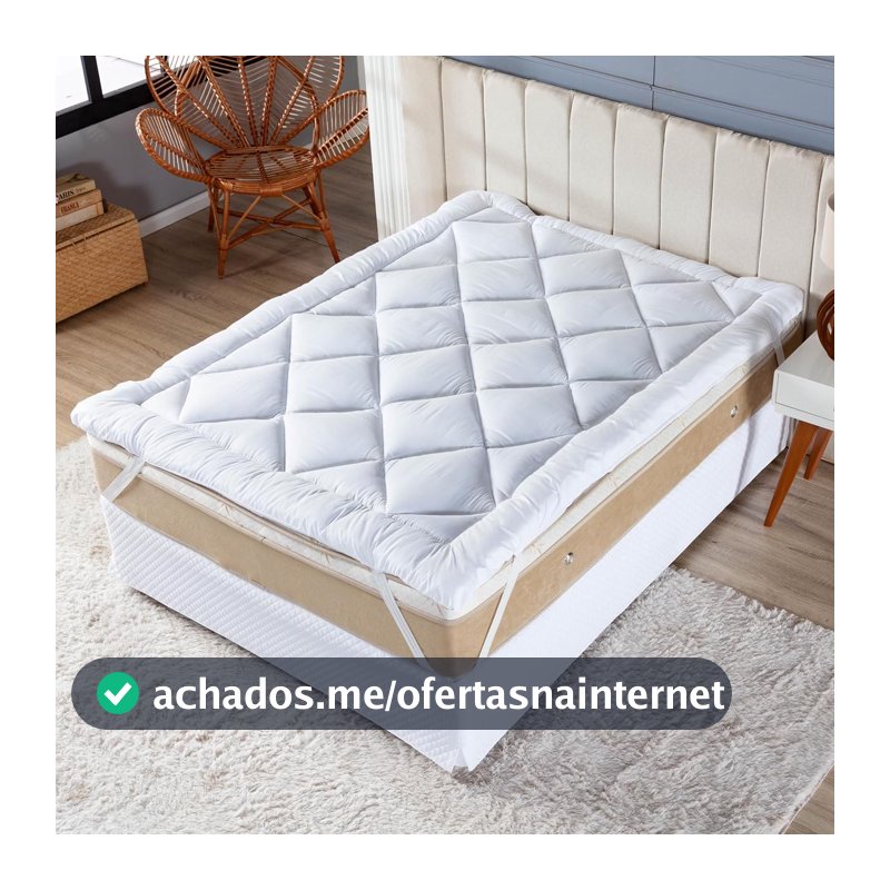 Casa Dona Pillow Top 400 Fios Toque de Plumas, Casal