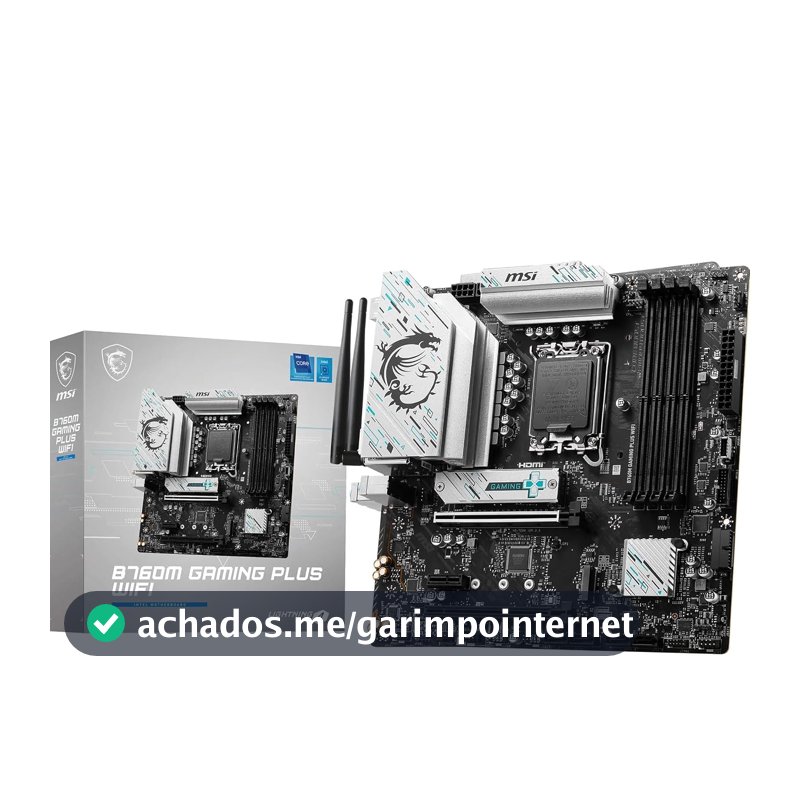 MSI B760M GAMING PLUS WIFI Placa Mãe LGA 1700 DDR5 M.2 USB 3.2