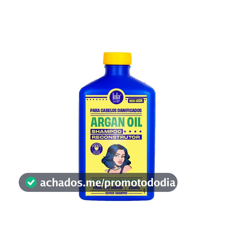 Lola From Rio – Óleo de Argan – Xampu, repara todos os tipos de cabelos danificados