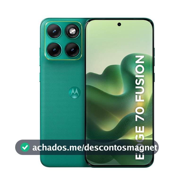Smartphone Motorola Edge 70 Fusion 5G - 256GB 8GB RAM + 16GB RAM Boost, camera 50MP Sony Lytia 710, Tela 1.5K extreme Amoled 144hz - Verde