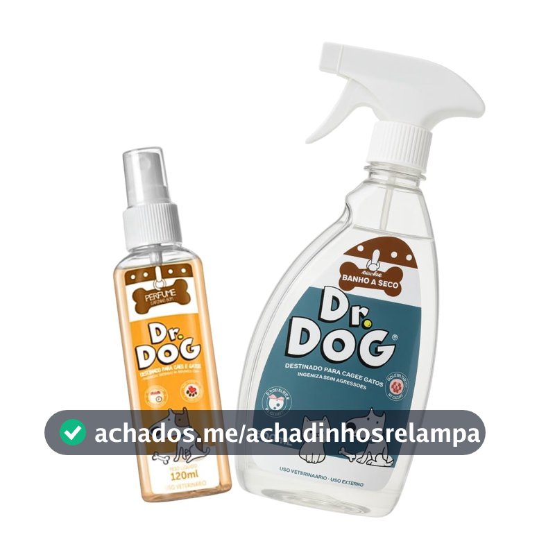 Kit Banho Seco Pet Filhotes Limpa Patinhas Prático + Perfume cheirinho bebê, banho a seco para cachorros, gatos, antialérgico, Alto rendimento, cheiroso