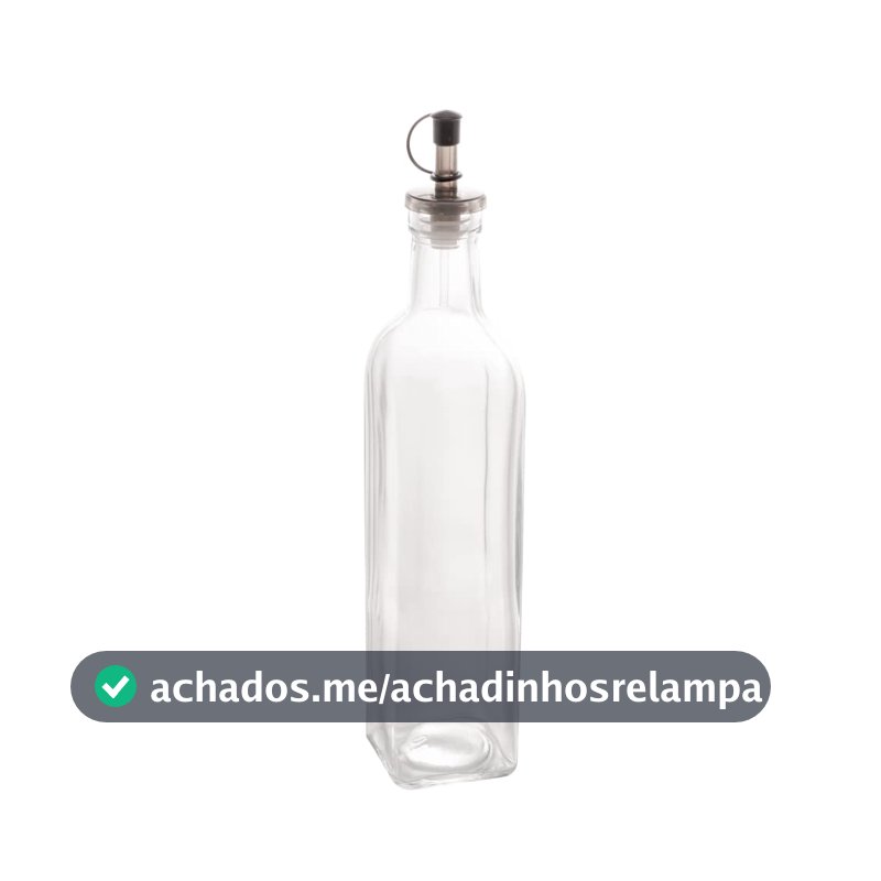 LYOR - Garrafa para Azeite de Vidro com Tampa Plástica Preta 510ml