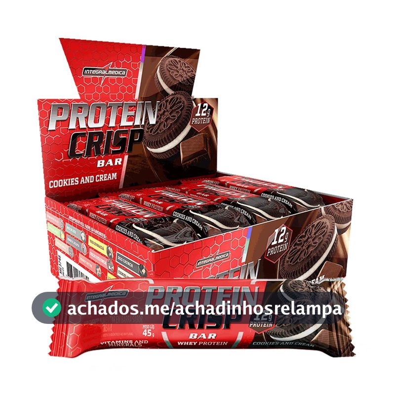 Integralmédica Whey Crisp Bar Cookies & Cream 12 Un