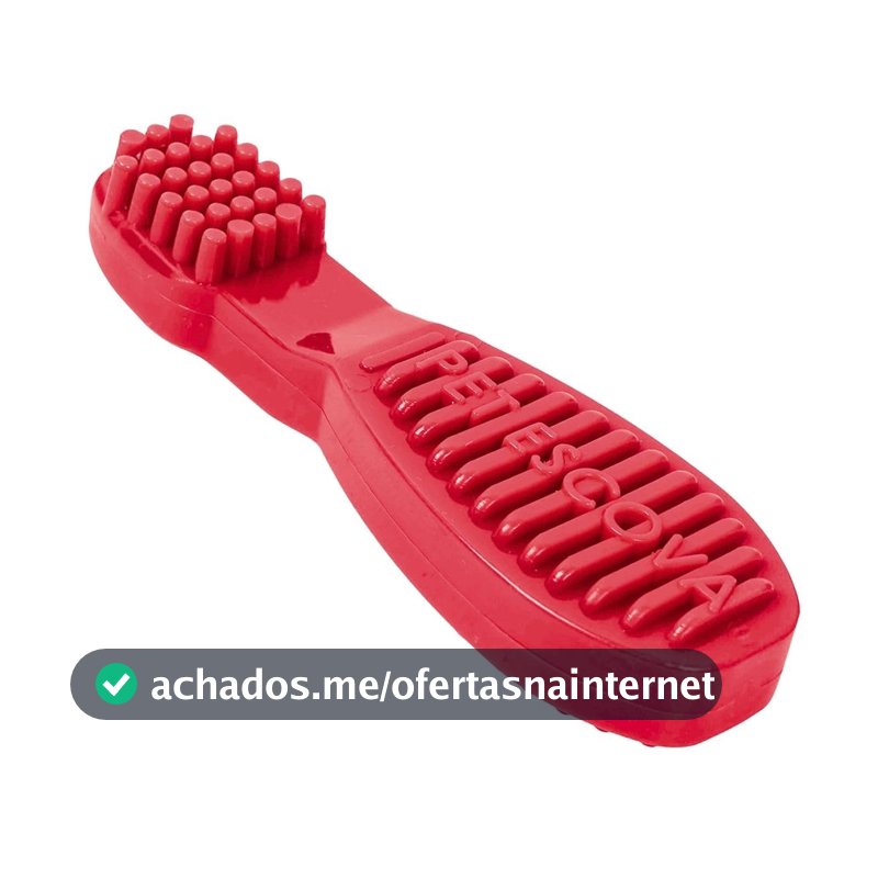 Pet Games Mordedor Super Resistente Pet Escova Nylon Vermelho Tamanho Médio Para Cães