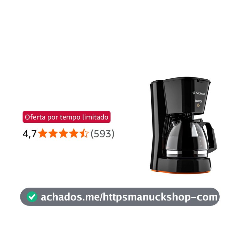 Cafeteira Elétrica Cadence Desperta Constrast 220V - CAF338