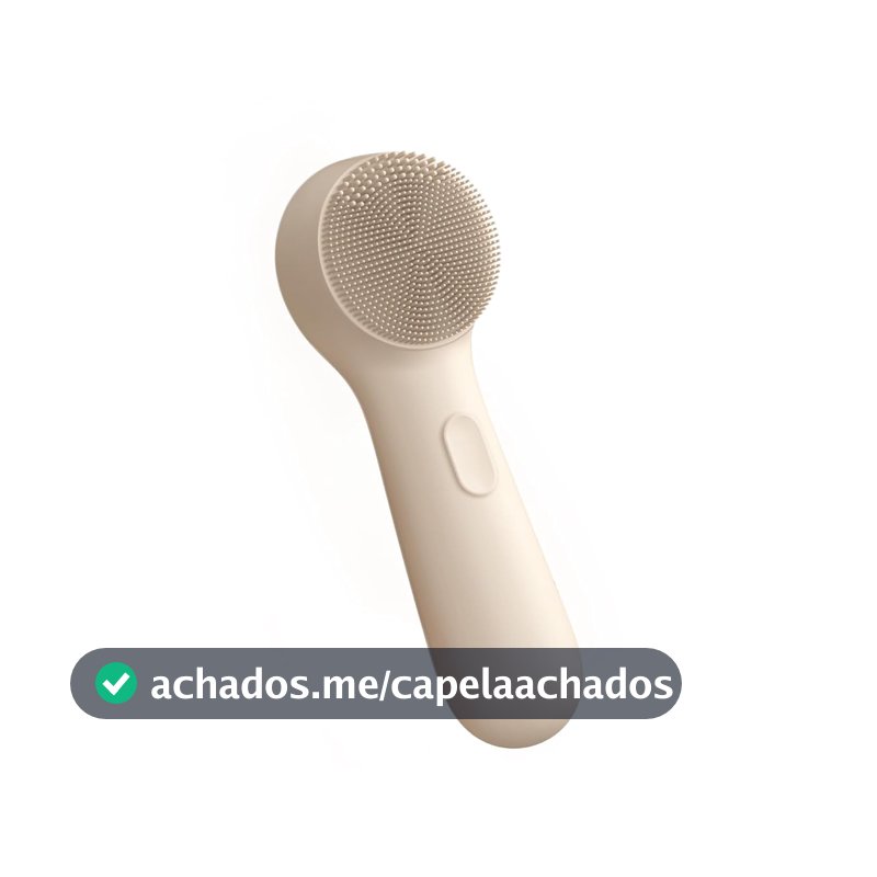 GOKOCO Escova de Limpeza Facial Elétrica Sônica de Silicone PN003, 3 Modos Ajustáveis, Dupla Zona de Cerdas, Bateria de Longa Duração, IPX7 Impermeável, Carregamento Type-C, Portátil, Bege
