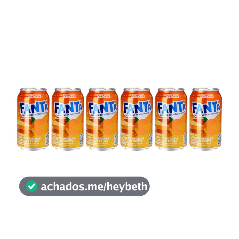 Pack de Fanta Laranja Zero lata 350ml 6 unidades