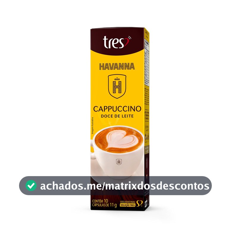 Capsula de Cappuccino Doce De Leite TRES 3 Corações 10 unid