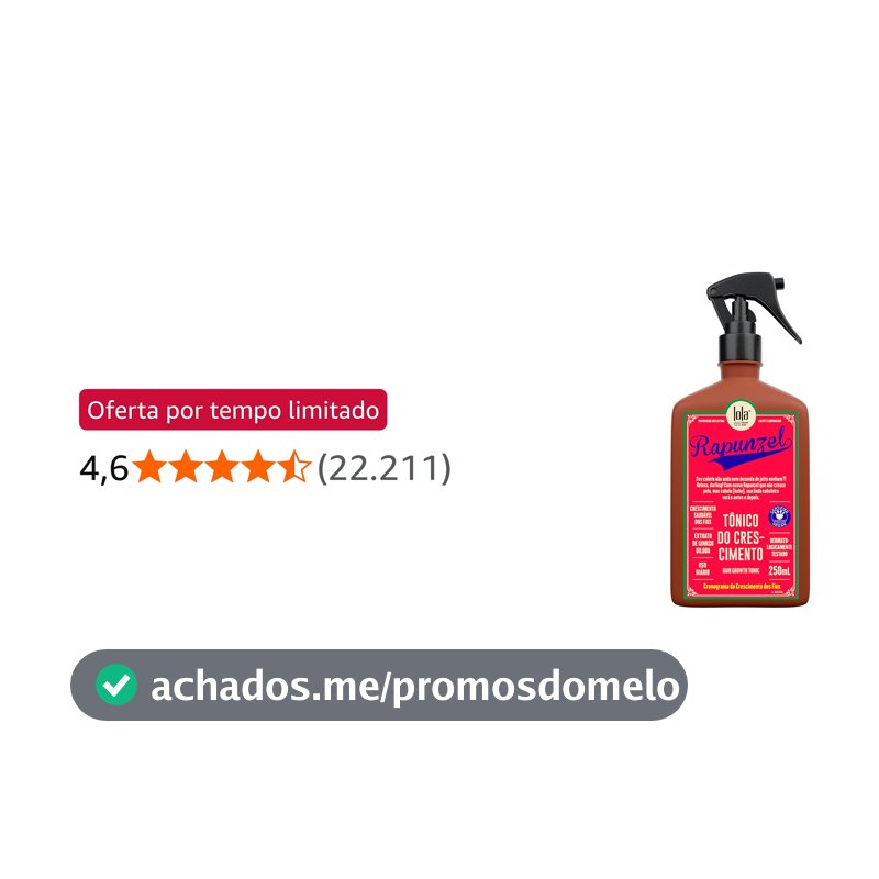 Lola Cosmetics Rapunzel - Tônico Capilar 230ml