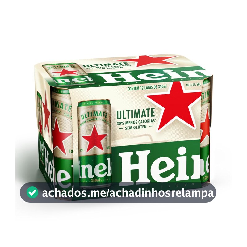 Heineken Ultimate Cerveja Lager Puro Malte Lata Pack 12 Unidades 350ml