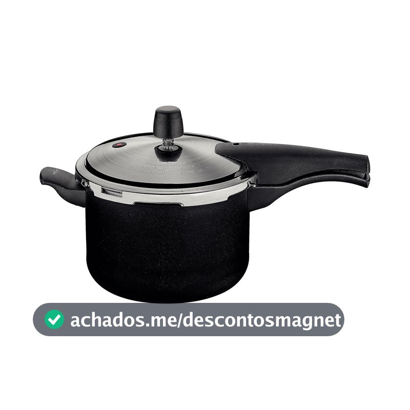 Panela de Pressão Tramontina Vancouver Effect em Alumínio com Revestimento Interno e Externo em Antiaderente Starflon Max Preto 20 cm 4,5 L