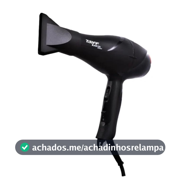 Secador Taiff Black Ion, 2000W, 127V, Preto