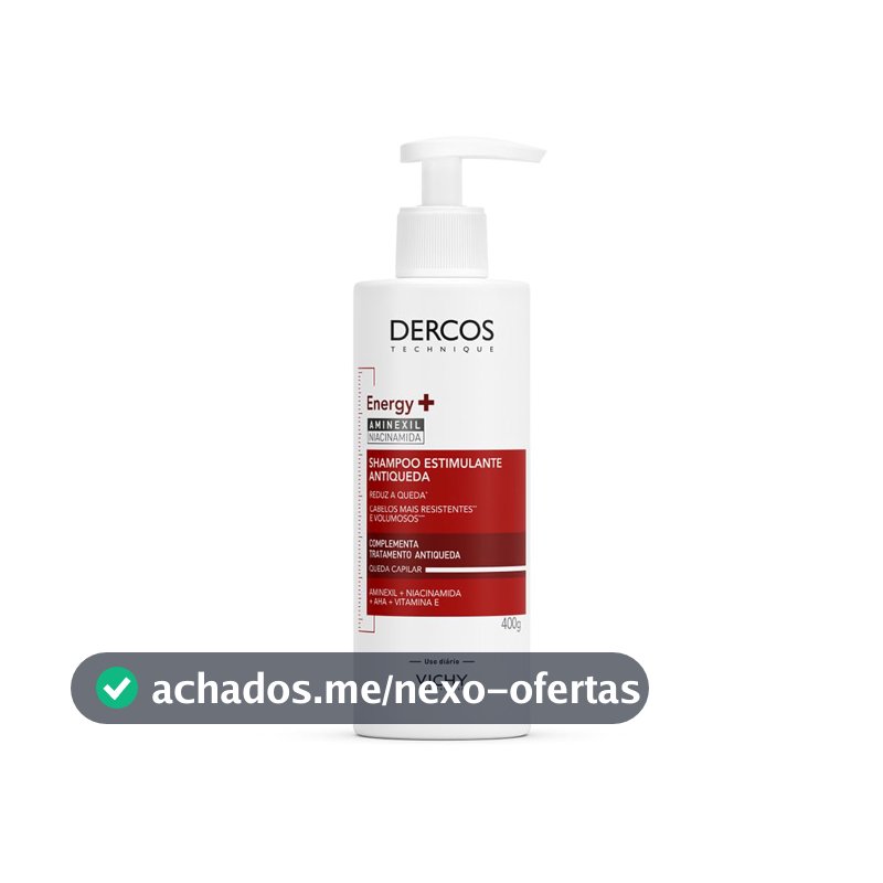 Vichy Dercos Energy+ Shampoo Antiqueda Estimulante com Aminexil 1.5%, 400g