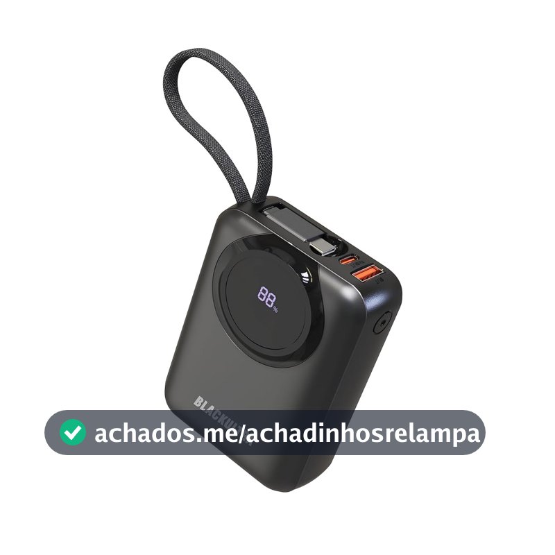 Power Bank 20000mAh com Display LED e Carregamento Rápido 22,5W
