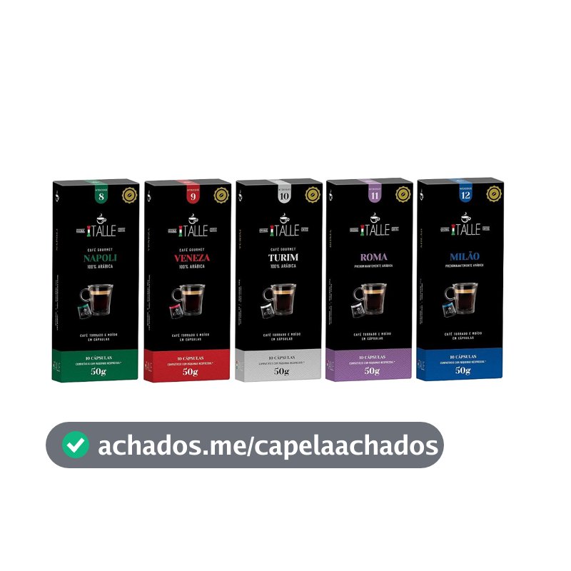 Cápsulas Compativeis Nespresso Café moido e torrado Cafe Italle 50 Und