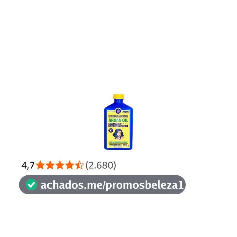 Lola From Rio – Óleo de Argan – Xampu, repara todos os tipos de cabelos danificados