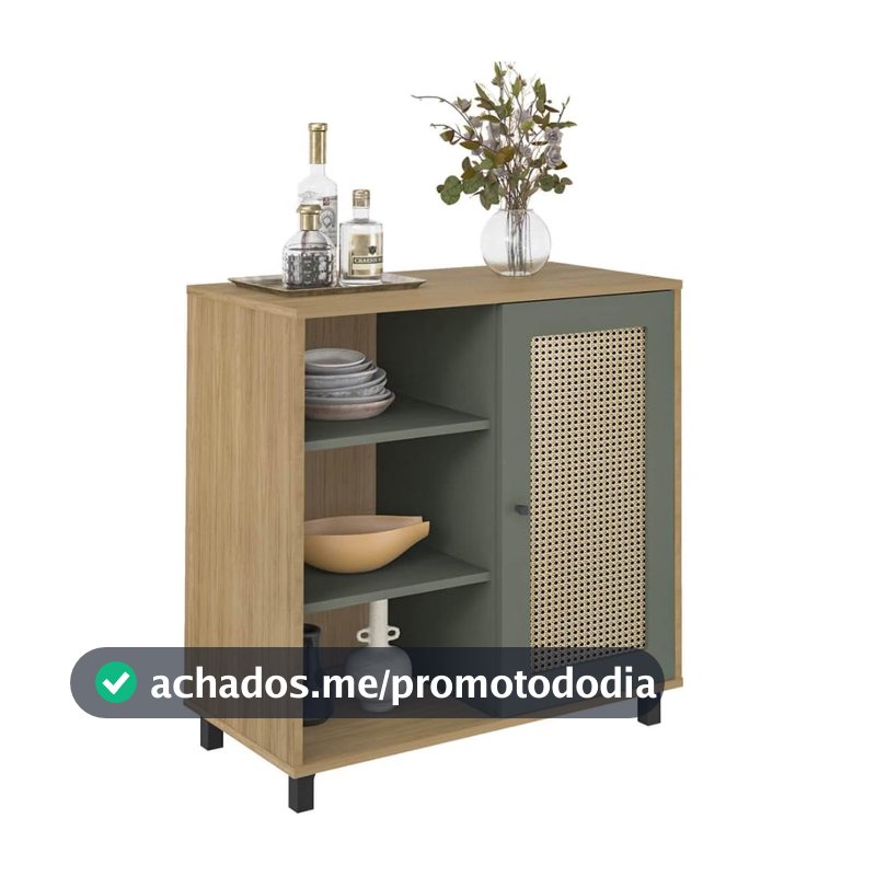 Artely Buffet Charlotte com 1 Porta, Carvalho/Menta