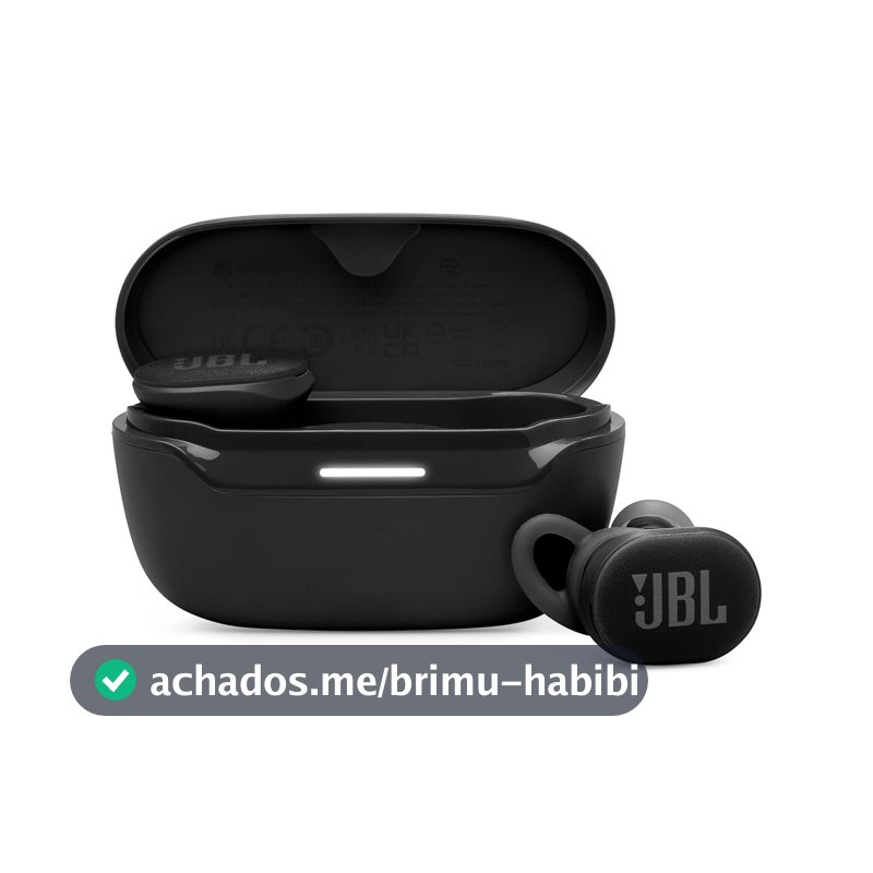 Fone de Ouvido Sem Fio, JBL, Endurace Race TWS, Esportivo, À Prova D'água e Resistente À Poeira - Preto