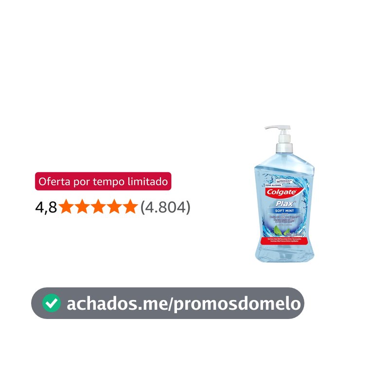 Colgate Plax Soft Mint Enxaguante Bucal Sem Álcool, 2L