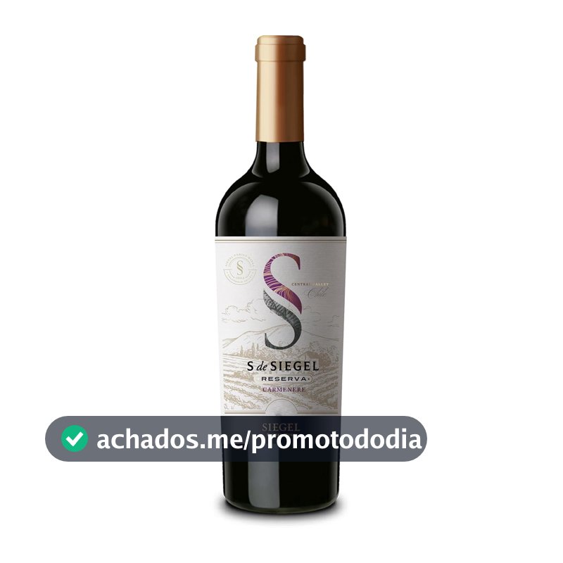 Vinho Chileno Tinto S de Siegel Reserva Merlot 750ml