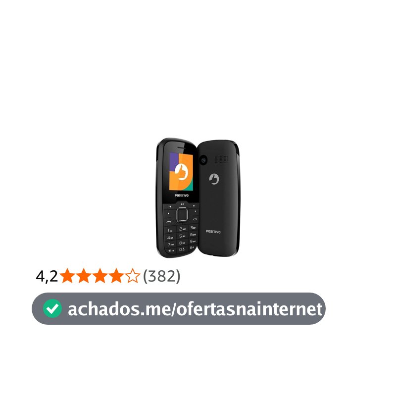 Celular Positivo P26 4G Tela 1,8", Câmera traseira, 48MB RAM 128MB, Bluetooth, Modem Tethering - Preto