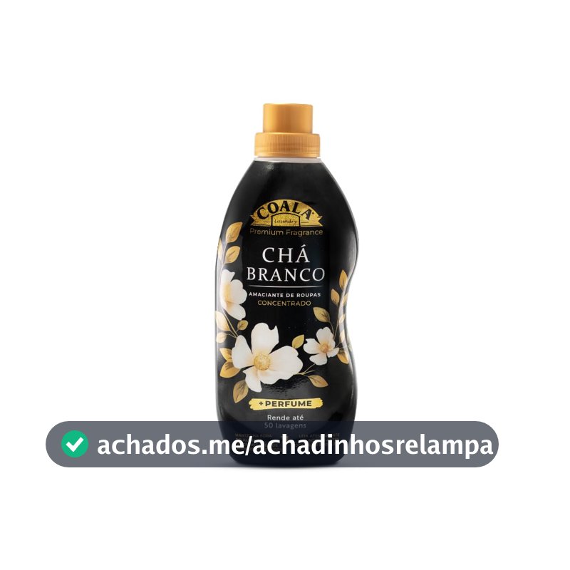 Coala Laundry Amaciante de Roupas Concentrado 1 Litro Chá Branco