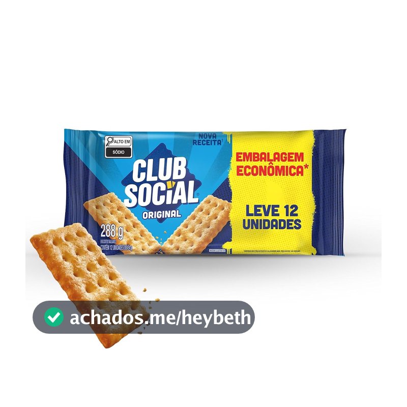 Club Social original - Biscoito regular, embalagem econômica, 288g