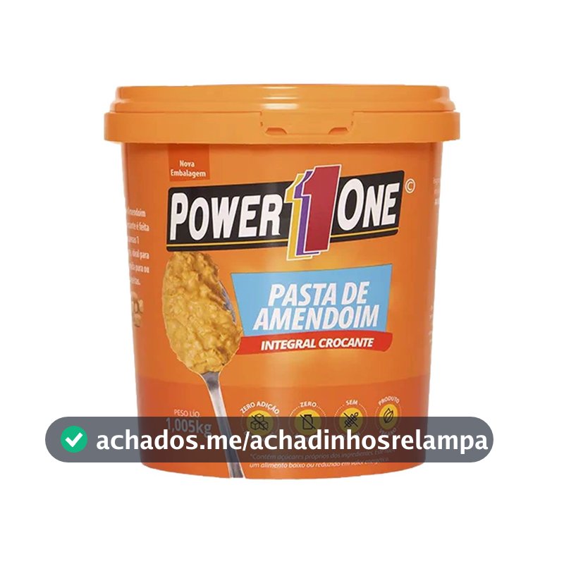 Pasta de Amendoim Crocante (1,005kg), Power One