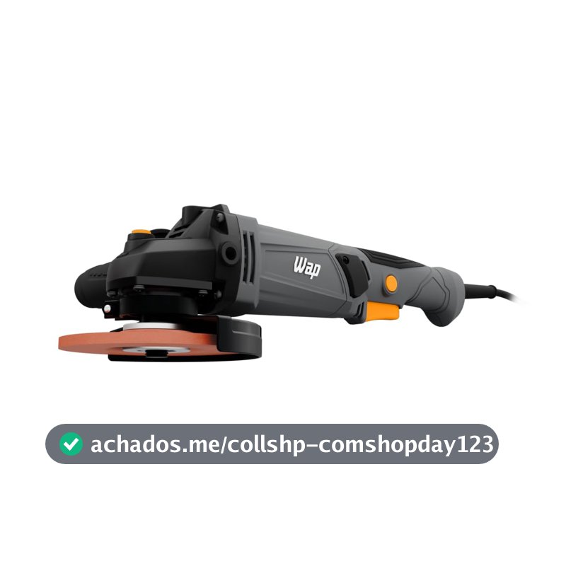 WAP Esmerilhadeira Angular 5” WF ES02 com Empunhadura Auxiliar 3 Posições Protetor de Disco 125MM 13000RPM 1200W 220v