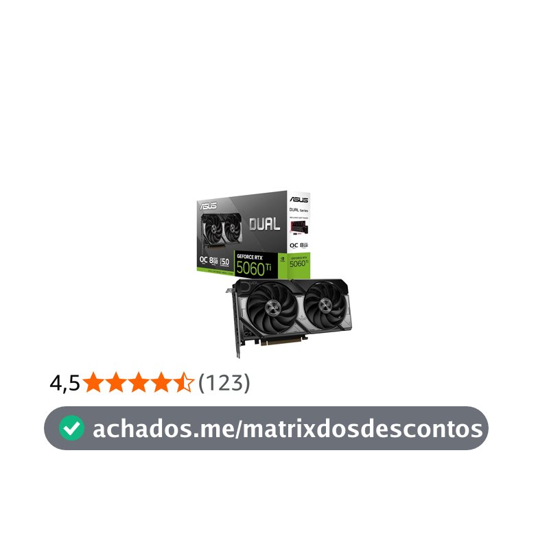 GPU ASUS RTX 5060 TI 8G OC DUAL GDDR7 90YV0MP2-M0NA00