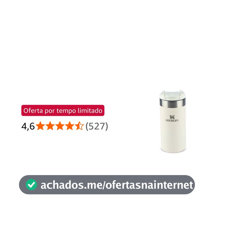 Stanley - Garrafa Térmica AeroLight Transit, garrafa isolada em vácuo para café, chá e bebidas, em aço inoxidável leve, 354ml, Cream