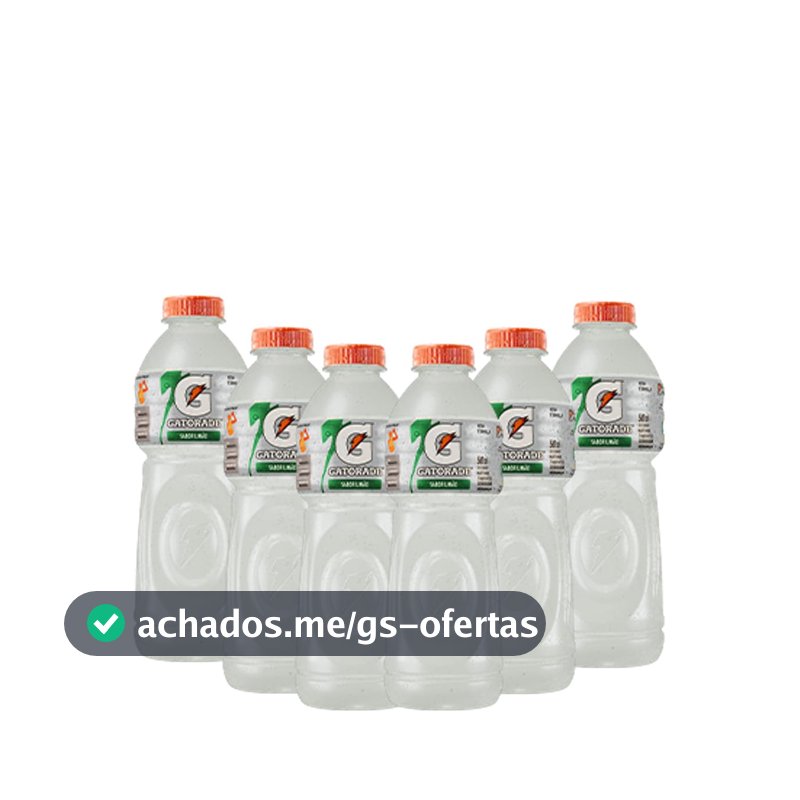 Isotônico Gatorade, Limão, Garrafa 500ml, Pack com 6 unidades