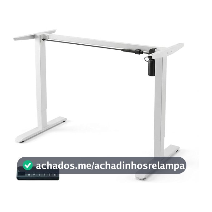 Estrutura de Mesa Elétrica Ajustável para Trabalho em Pé e Sentado – 3 Configurações de Memória, Altura de 72cm a 120cm, Base Ergonômica e Design Silencioso para 110v e 220v (Branco)