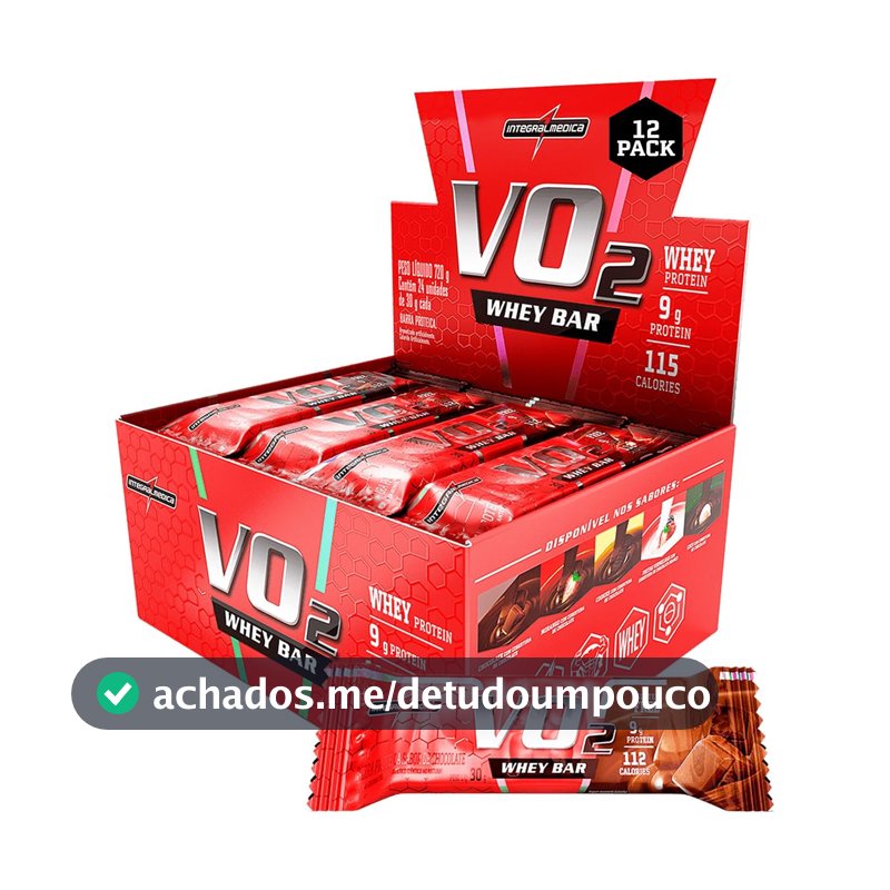 Vo2 Protein Bar Chocolate - 12un