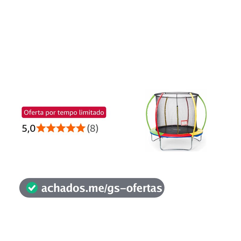 Cama Elástica Pula Pula Trampolim 1,83m com Rede Replay Kids