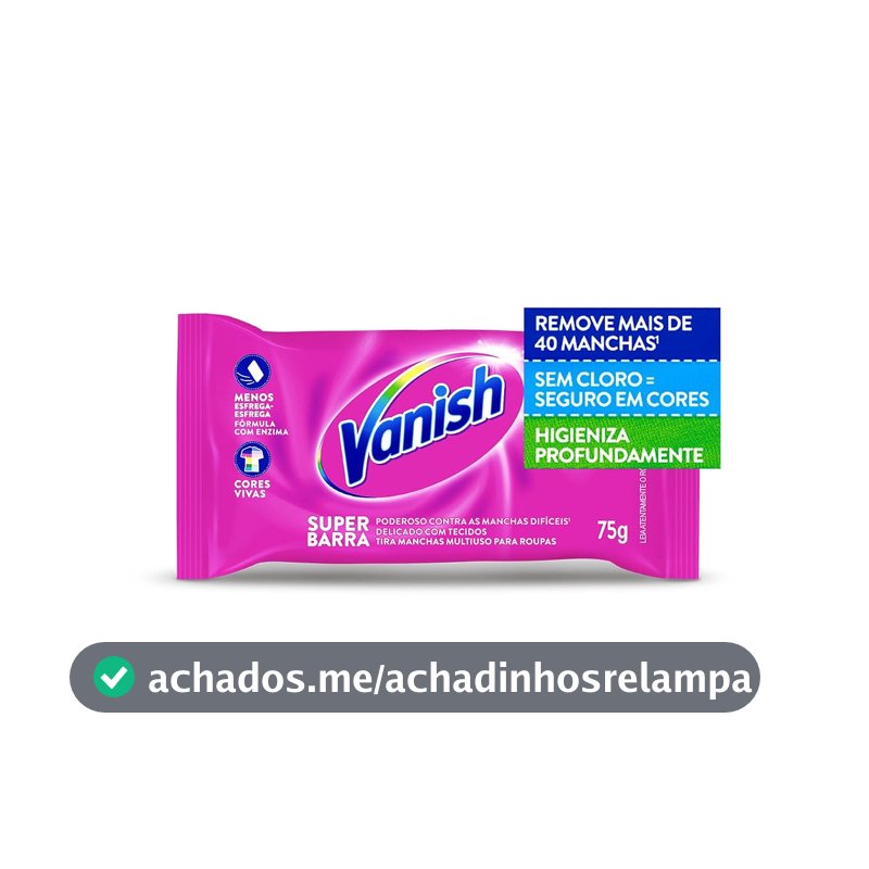 Tira-Manchas em Barra para Roupas Coloridas Vanish, 75g