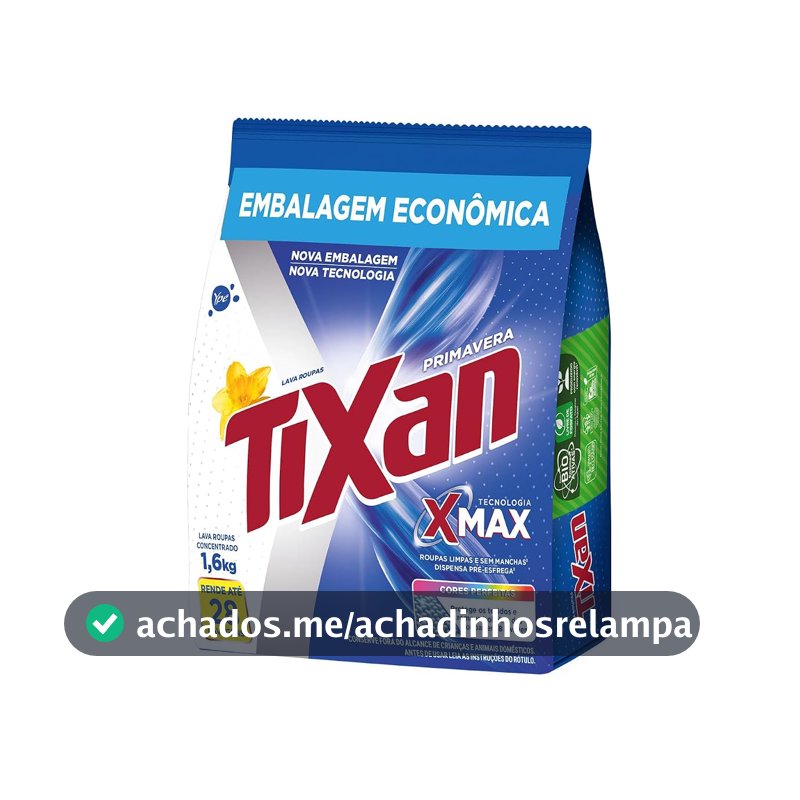 Ypê Lava Roupas em Pó Tixan Primavera Sachê 1,6Kg