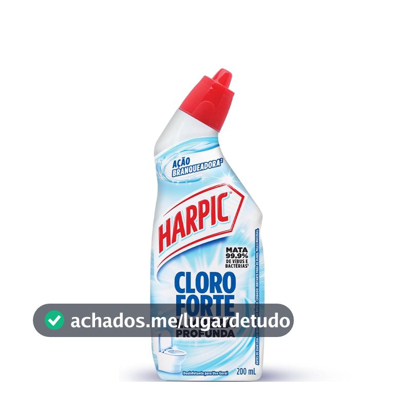 Desinfetante Sanitário Harpic Cloro Forte, 200ml