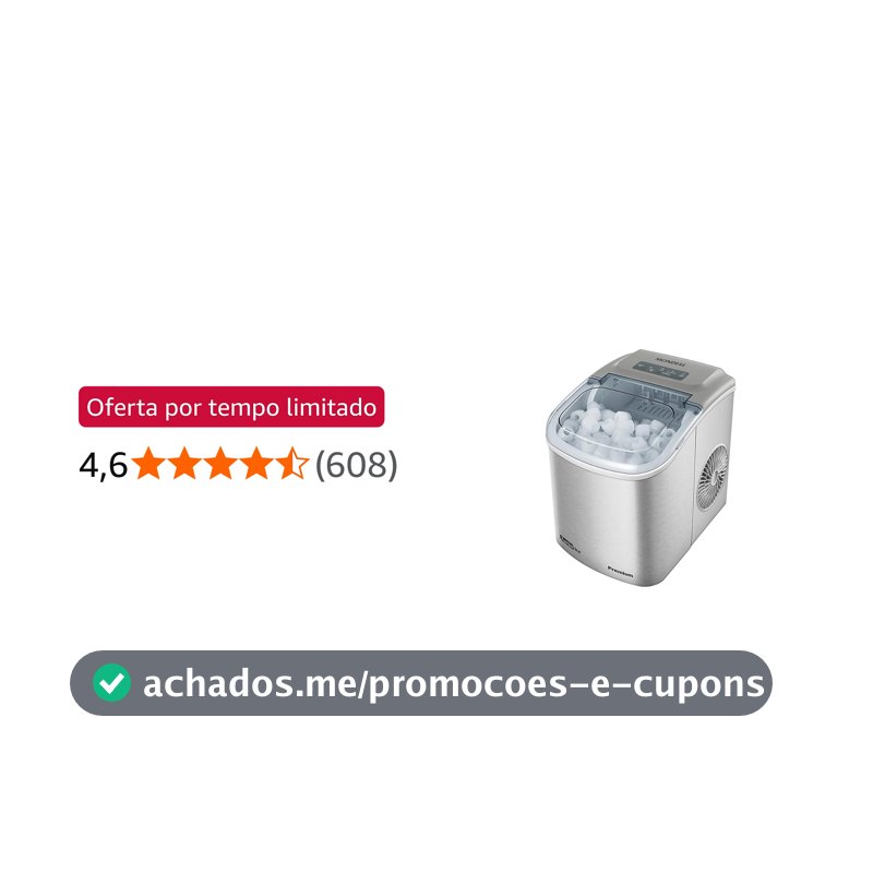MONDIAL Máquina de Gelo Turbo Ice Premium, Cinza, 110V - MG-12-GI