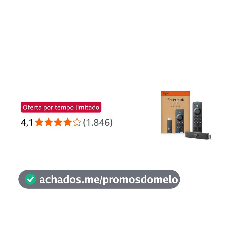 Amazon Fire TV Stick HD (modelo mais recente), Controle Remoto por Voz com Alexa, alimentado pela TV, com configuração simples e Acesso Antecipado à Alexa+