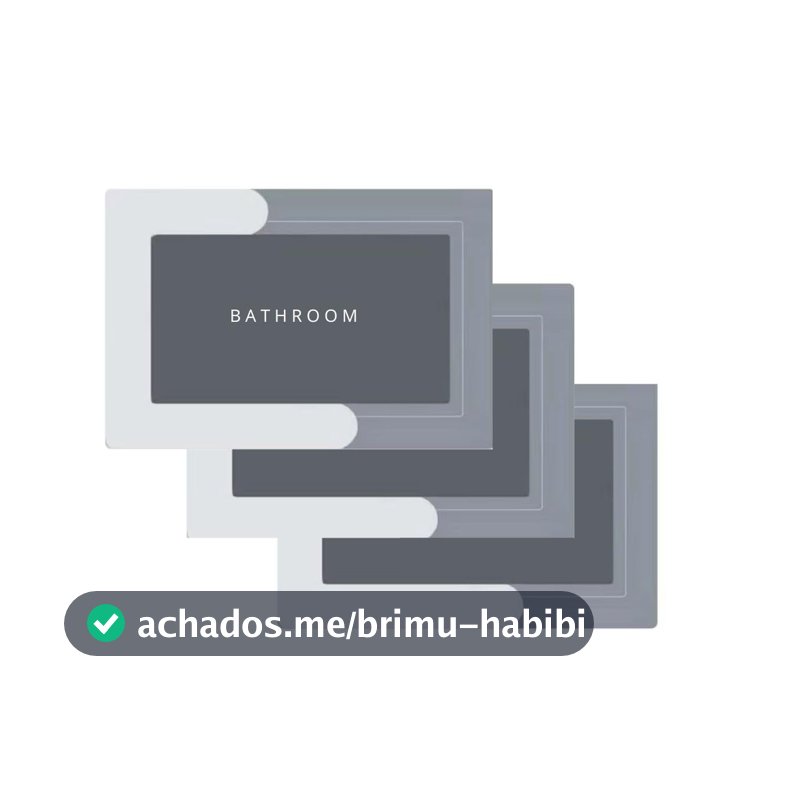 Kit 3 Tapetes Mágicos Para Banheiro Antiderrapante Super Absorvente