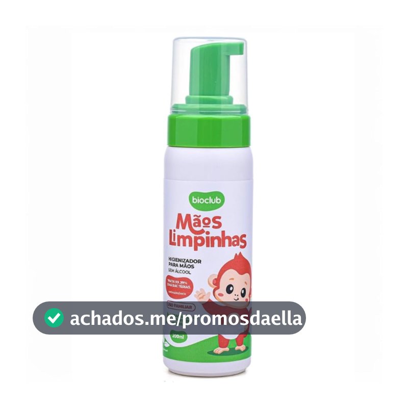 Higienizador de Mãos Infantil Sem Álcool - Limpador Mãos Natural Vegano, Produto de Cuidado Bebê Vegano, Limpeza Criança Espuma Natural Hipoalergênico, Mata Bactérias - 200ml