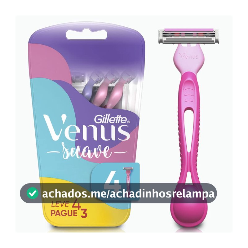 Gillette Venus Aparelho de Depilação Descartável Suave com Aloe, 4 Unidades