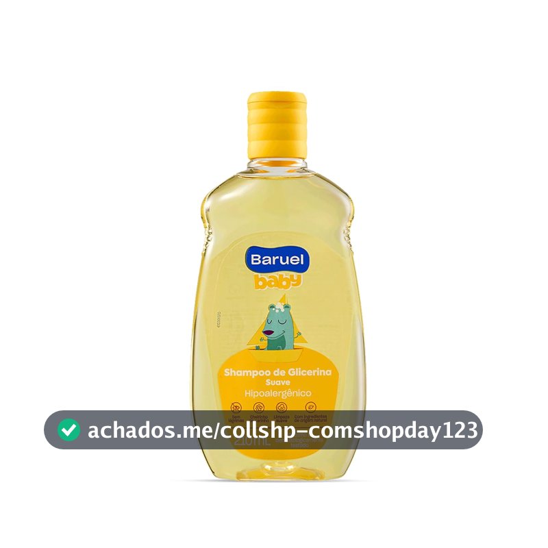 Shampoo Infantil Glicerina Suave 210ml – Baruel Baby