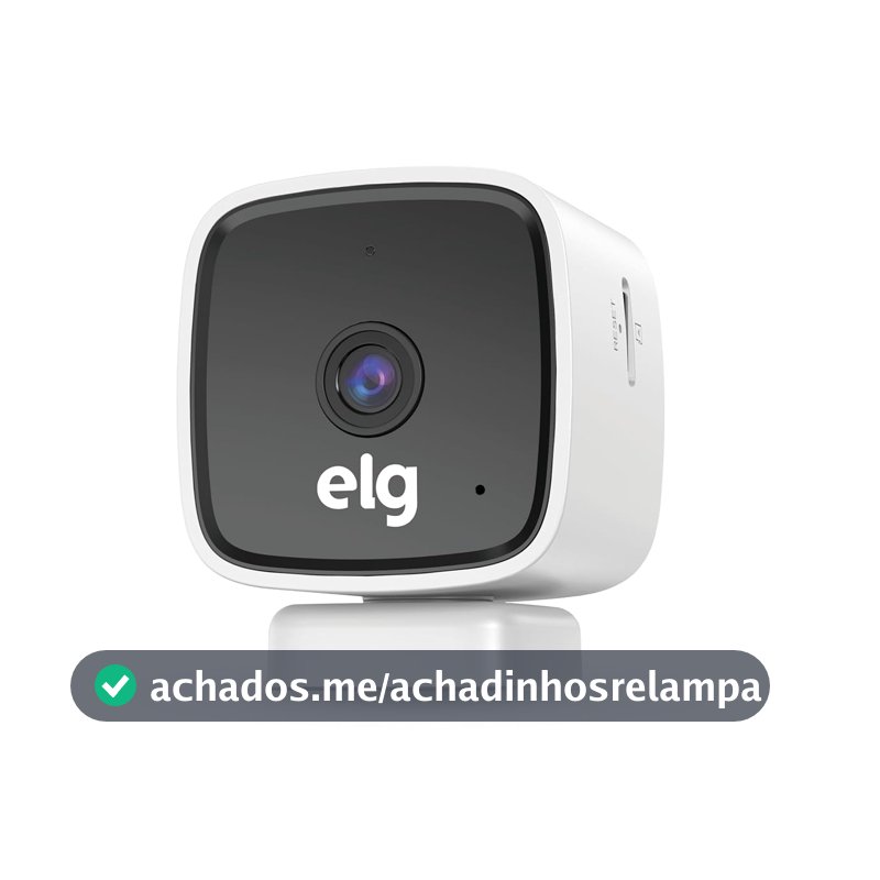 ELG, SHCI603, Câmera interna 1080P Full HD Inteligente Wi-Fi com Botão SOS, Áudio Bidirecional, Visão Noturna e Detecção de Movimentos, Branco