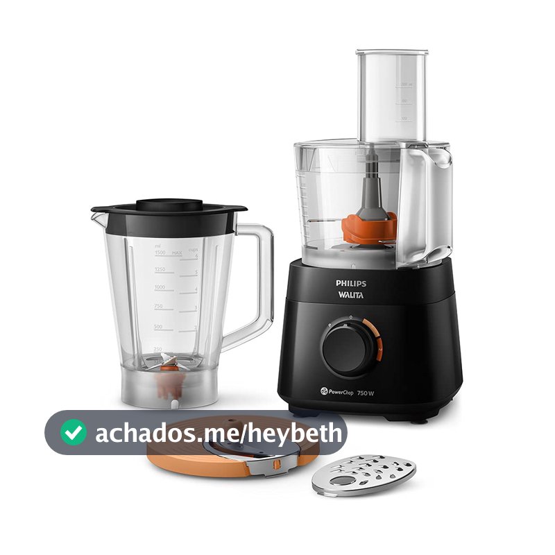 Philips Walita Multiprocessador PowerChop 750, 4 Acessórios, 750W, 110V