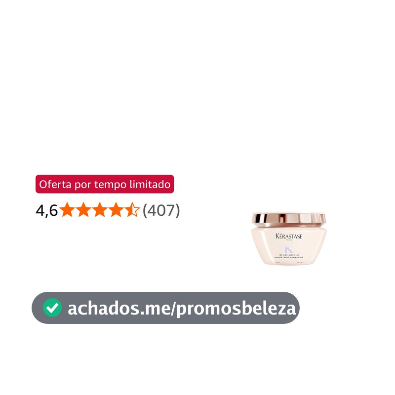 Kérastase Gloss Absolu Frizz-Glaze Cream, creme modelador antifrizz para cabelos com muito frizz, com ácido glicólico, ácido hialurônico e óleo de rosa mosqueta, 240 ml