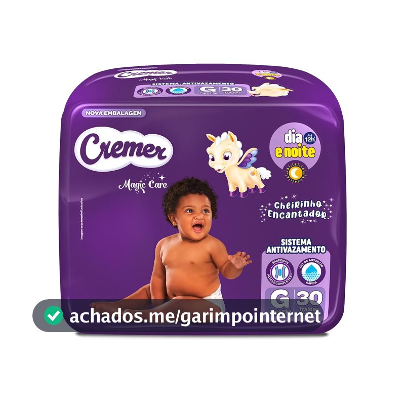 Fralda Cremer Econômica G 30 Unidades